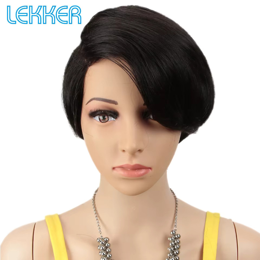Lekker Pixie-Schnitt Echthaar-Perücke, 100 % Remy-Haar, Damen - Bild 2