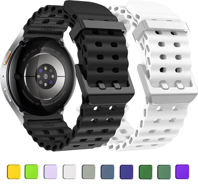 LCAPLE Uhrenarmband Silikon, Schwarz, Unisex - Bild 1