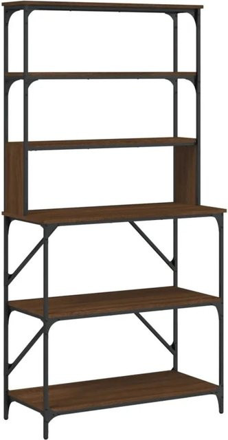 vidaXL Bäckerregal mit 6 Fächern in Braun Eichen-Optik, B/T/H: 90 x 40 x 180 cm - Bild 1