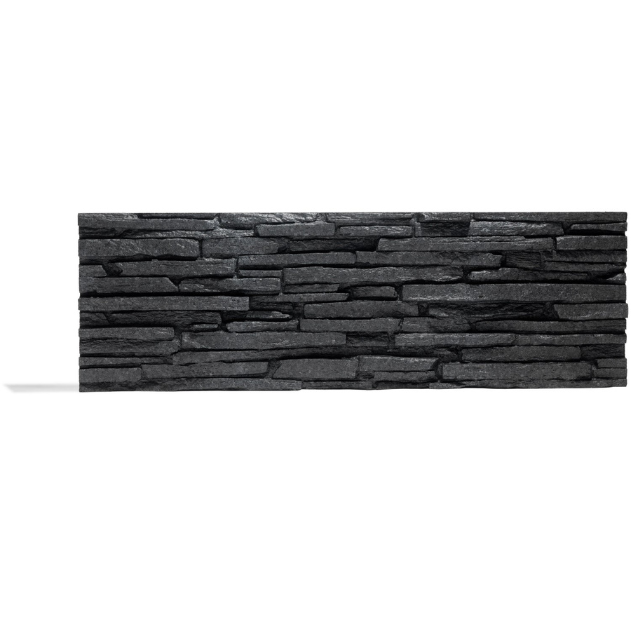 Rebel of Styles Verblender Tasso in Steinoptik aus EPS-Schaumstoff, Schwarz und Grau, B/H: 18,7 x 57,4 cm - Bild 2