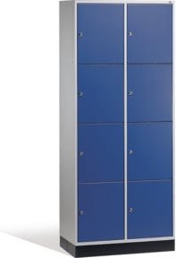 C+P Schließfachschrank Intro mit 8 Fächern, Front Enzianblau und Korpus Lichtgrau, H: 195,0 cm, B: 82,0 cm, T: 50,0 cm - Bild 1