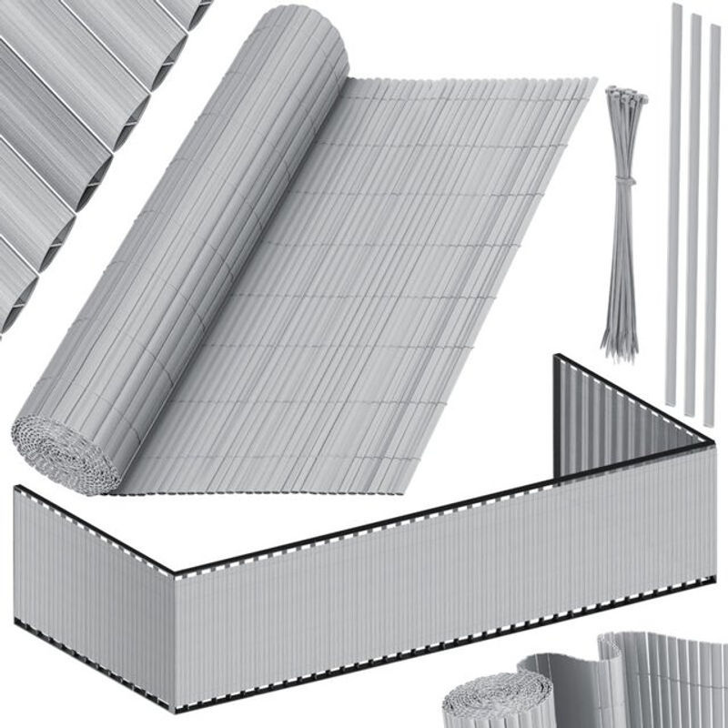 KESSER Sichtschutzmatte aus PVC als Sichtschutzzaun und Balkonverkleidung für Garten, Balkon und Terrasse mit verstärkten Lamellen - Bild 2