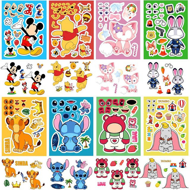 Disney Mickey Mouse Stitch Puzzle Aufkleber, Set / Bundle - Bild 1