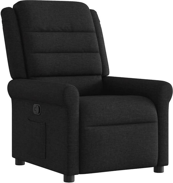 vidaXL Relaxsessel Schwarz aus Stoff mit Armlehnen, B/T/H: 73,0 x 91,5 x 102,5 cm - Bild 1