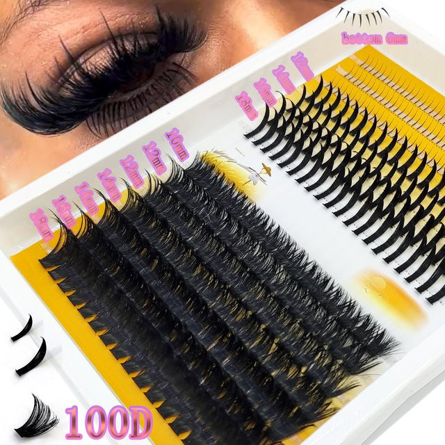 AMSDCN Künstliche Wimpern, Black, Unisex - Bild 1