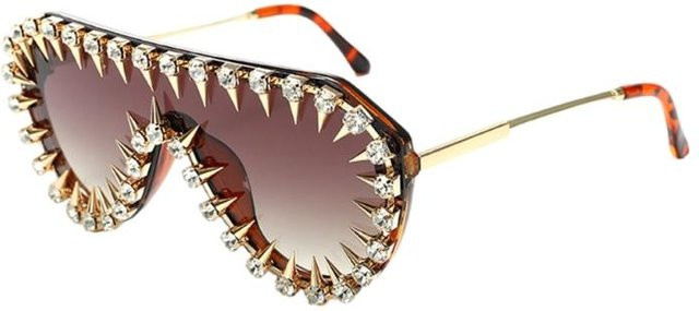 Blingbling Sonnenbrille Butterfly, Vollrand, Kunststoff, brown, Unisex - Bild 1