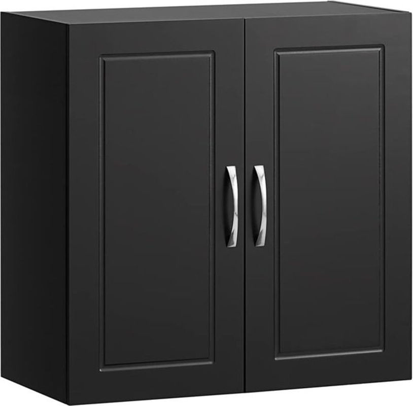 SoBuy Hängeschrank Badezimmerschrank mit verstellbarem Regal in Schwarz, B/T/H: 60 x 30 x 60 cm, FRG231-SCH - Bild 6