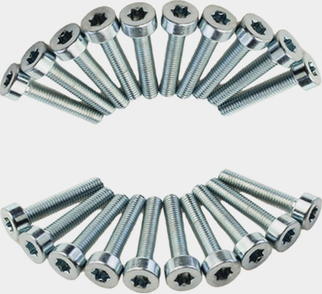 20 Stück XUSIXSIC Torx-Schrauben T27 M5x25 in Silber, verzinkt, passend für Stihl Makita Dolmar Oleo-Mac Kettensäge Gebläse und Pinne, PN: 9022 341 1050 - Bild 1