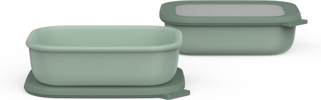 MEPAL CIRQULA Vorratsdosen-Set in Green aus Kunststoff mit Snap-Lid - Bild 1