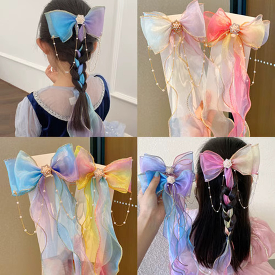 Geflochtenes Stirnband mit Blumenband, Fliege für Mädchen, Kinder - Bild 5
