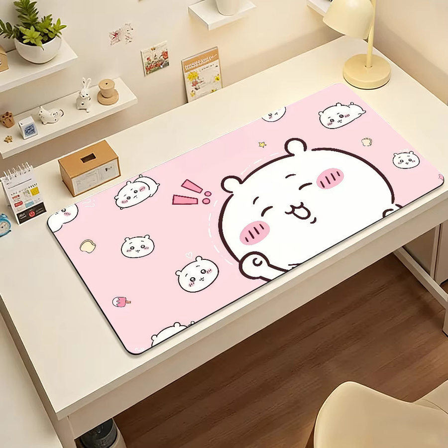 C-Chiikawa Mauspad in Pink für Büro und Gaming, groß, rutschfest und wasserdicht - Bild 3