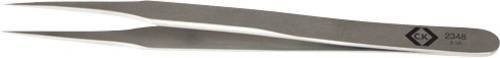 C.K Präzisionspinzette T2348 2 SA in Silber mit Spitz- und Flachspitze, Länge: 120 mm - Bild 1