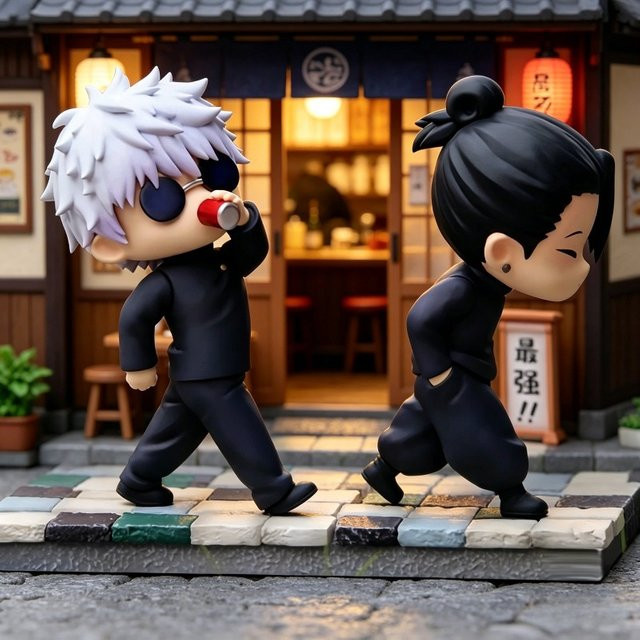 Bandai Jujutsu Kaisen Itadori Yuji Satoru Gojo Geto Suguru Actionfigur, 11cm - Bild 1