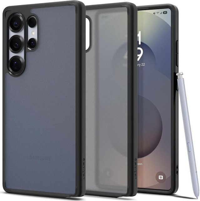 Spigen Ultra Hybrid Schutzhülle für Galaxy S25 Ultra in Frost Black - Bild 1