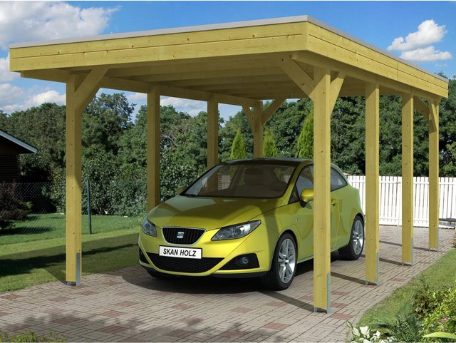 SKANHOLZ Carport Friesland aus Nadelholz mit Flachdach in Grün, B/T: 314 x 555 cm, Höhe: 241 cm - Bild 3