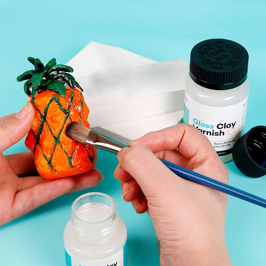 Glänzender Acryllack für Tonkeramik, Holz und Ölgemälde, transparent, wasserbasiert und wetterfest, 120 ml - Bild 2