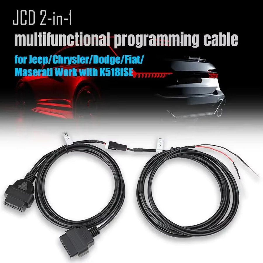 Lonsdor JCD 2-in-1 Multifunktions-Programmierkabel für Jeep Dodge Chrysler Fiat Maserati in Schwarz, kompatibel mit K518ISE und K518S Programmierer - Bild 2