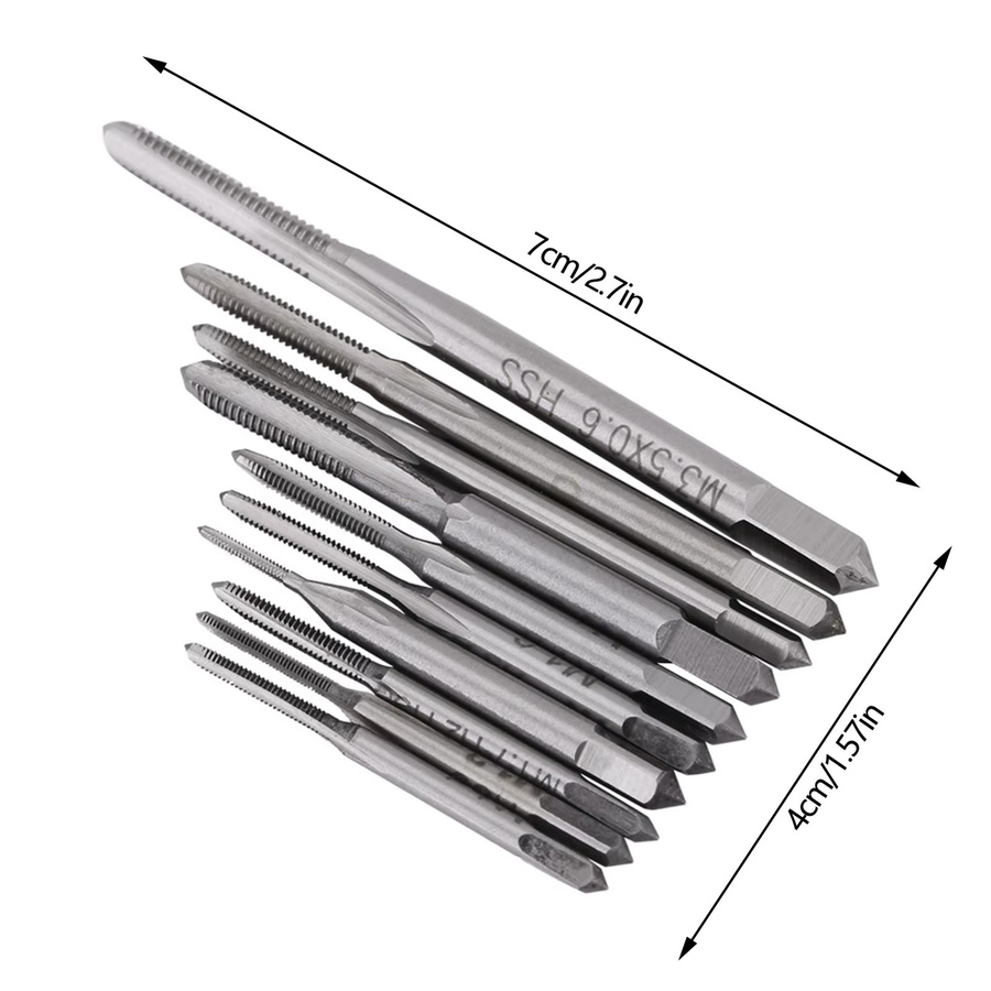 VGEBY Mini Maschinengewindebohrer für M1 bis M3,5 in Silber - Bild 2