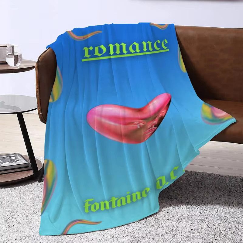 Fontaines DC Romance Fleecedecke als tragbare King-Size-Überwurfdecke für Camping und Lounge - Bild 3