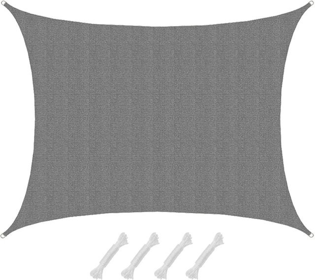 AMANKA HDPE Sonnensegel Wasserdurchlässig, Rechteckig, Grau, 7 x 5 m - Bild 1