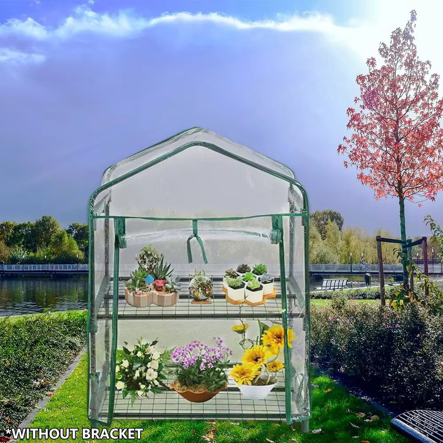 Transparente 2-stufige Gewächshausabdeckung aus PVC als Ersatzabdeckung für den Pflanzenschutz im Garten - Bild 2