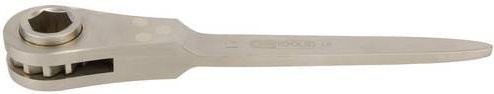 KS Tools BRONZEplus Bauknarre aus Aluminium-Bronze in Silber mit 6-kant Profil und 35 mm Zentrierspitze - Bild 1