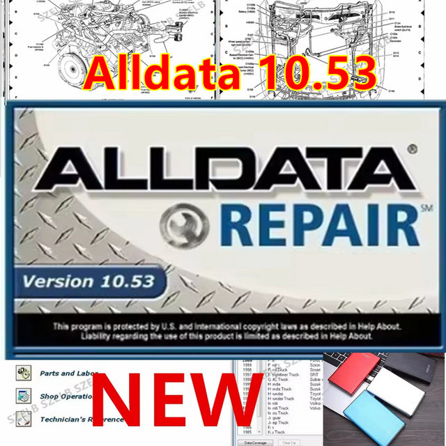 AllData 10.53 Auto-Reparatursoftware für Autos und LKWs auf 640 GB Festplatte - Bild 1
