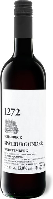 Schaubeck 1272 Spätburgunder Württemberg Qualitätswein trocken 2022 Rotwein 0,75 l - Bild 1