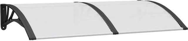 vidaXL Türvordach aus Polycarbonat in Schwarz und Transparent B/T: 150 x 75 cm - Bild 1