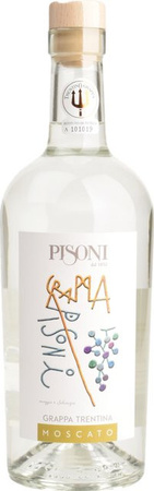 Pisoni Grappa Moscato, Italien, Trentino, 43% Vol., 0,7 l