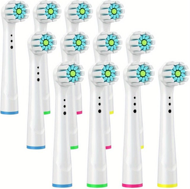 Ersatz-Zahnbürstenköpfe kompatibel mit Oral-B Braun Professional, Farbe: Weiß, 4/12/16 Stück Set - Bild 1