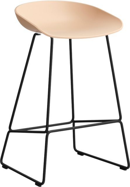 HAY About A Stool AAS 38 Hocker in Orange mit Stahlgestell und Polypropylen-Sitzschale - Bild 1