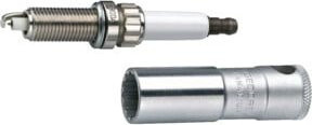 Gedore D 55 Zündkerzeneinsatz mit Haltefeder 3/8 Zoll 14 mm in Silber - Bild 1