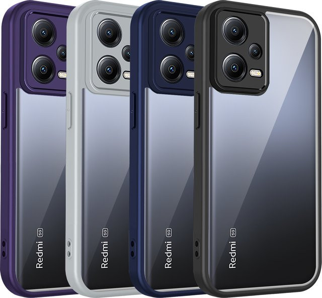 Xiaomi Poco X5 5G Schutzhülle aus Silikon und TPU mit Air-Kissen Design in Transparent oder Blau - Bild 1