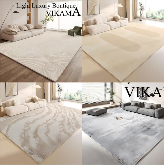 VIKAMA Loop-Pile-Teppich wasserdicht als Bodenmatte für Wohnzimmer und Schlafzimmer - Bild 1