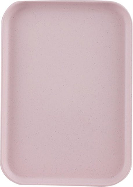 Serviertablett aus Weizenstroh von Fishine in Rosa, rechteckig im nordischen Stil, B/T: 31 x 22,5 cm - Bild 1