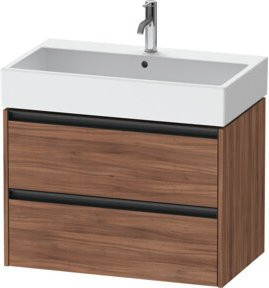 Duravit Waschtischunterschrank Ketho.2 in Nussbaum Natur mit 2 Schubladen, wandhängend, B/T: 78,4 x 46 cm - Bild 1