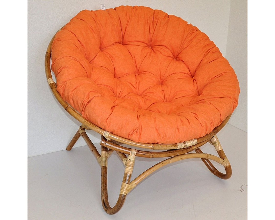 Rattani Rattanstuhl XXL Papasansessel aus Rattan inklusive Polster - Bild 1