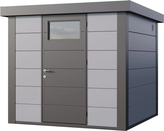 Telluria Gerätehaus Classico aus Stahl in Grau, B/T/H: 258 x 258 x 219 cm - Bild 1