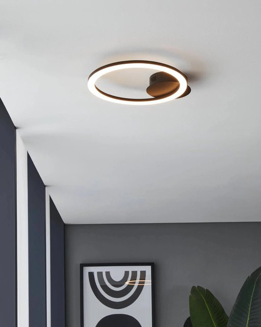 Eglo LED-Deckenleuchte Parrapos-Z in Weiß und Schwarz, rund, B: 34 cm, T: 30 cm - Bild 1