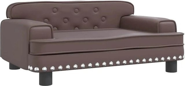 vidaXL Hundebett Sofa aus Kunstleder in Braun B/T/H: 70 x 45 x 30 cm - Bild 1