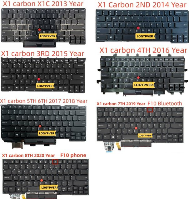 Lenovo Thinkpad X1 Carbon Ersatz Tastatur in Schwarz für die Modelle der 2. bis 8. Generation (2013-2020) - Bild 1