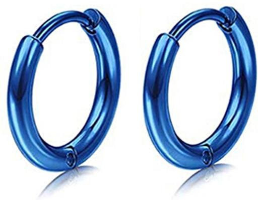 YULIN Creolen Set, Edelstahl, Schwarz, Unisex - Bild 1