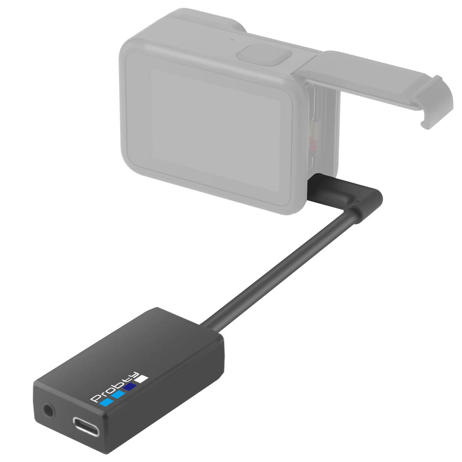 GoPro 3.5mm Mikrofon-Adapter für HERO13 PRO, HERO12, HERO11, HERO10, HERO9, HERO8, HERO7, HERO6 und HERO5 Action-Kameras in Schwarz - Bild 2
