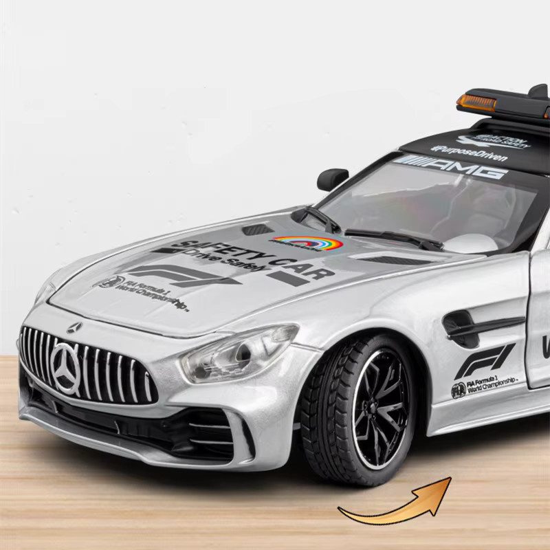 RMZ city S-GT GTR Sport Sicherheit Auto Modell, 1:24, Metall, mit Licht und Sound - Bild 3