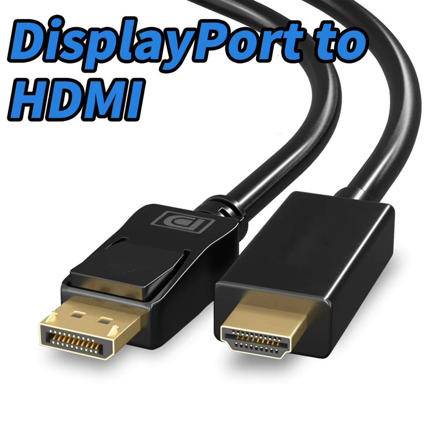 VBDWRM DisplayPort-auf-HDMI-Kabel in Schwarz für 4K UHD und 1080P bei 60 Hz - Bild 7