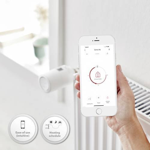 Danfoss Ally Funk-Heizkörperthermostat elektronisch in Weiß mit App- und Sprachsteuerung - Bild 1