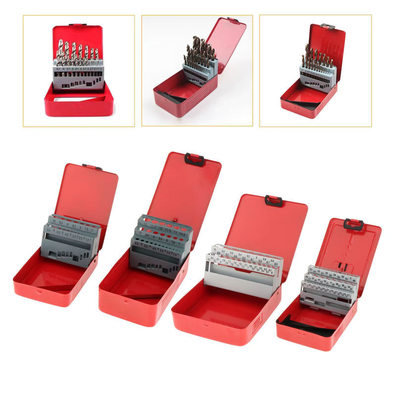 Professioneller Spiralbohrer-Kasten aus Metall in Rot als Bohrer-Organizer und Aufbewahrungskoffer - Bild 4