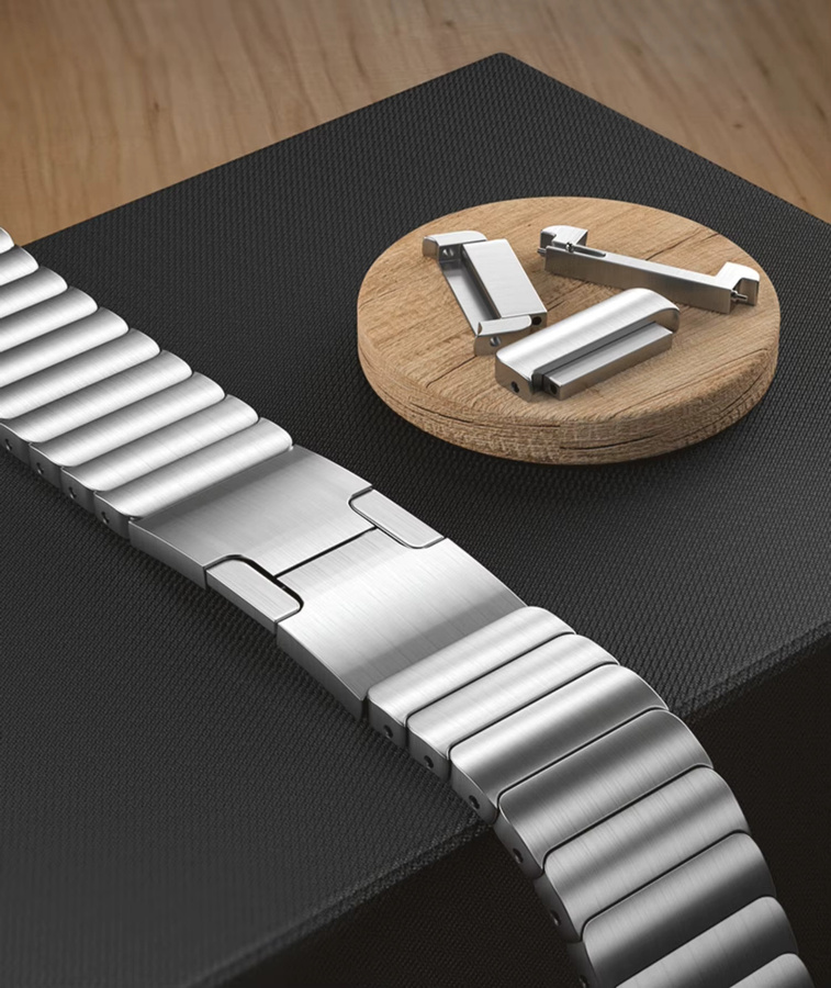 Uhrenarmband Edelstahl, Silber, 22 mm, Unisex - Bild 3