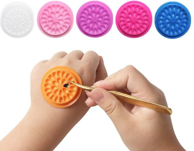 myaokue-up Wimpern Kleber Halter, 100 Stück, Wimpernverlängerung Zubehör - Bild 1